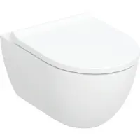 Geberit Acanto set väggmonterad toalett, dold montering, KeraTect, TurboFlush, med toalettstol: soft close