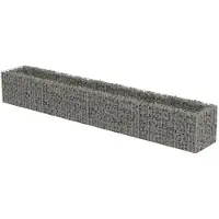 vidaXL Planteringsgabion upphöjd galvaniserat stål 360x50x50 cm