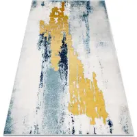 Rugsx Exklusiv EMERALD Matta 1025 glamour, snygg vintage blå / guld 140x190 cm