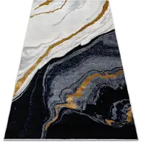 Rugsx Exklusiv EMERALD Matta 1017 glamour, snygg marble mörkblå / guld 120x170 cm