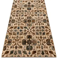 Rugsx Ullmatta OMEGA AMALFI blommor sepia 200x300 cm