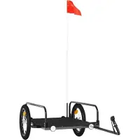 vidaXL Cykelvagn svart 126x63x34 cm järn