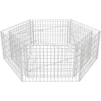 vidaXL Hexagonal planteringsgabion upphöjd 160x140x50 cm