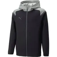 Puma teamCUP Casuals Luvtröja - Svart/Grå Barn, storlek 152 cm