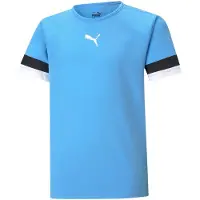 Puma Funktionstopp 'TeamRise' azur / svart / vit