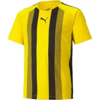 Puma Teamliga Striped Jersey Jr Cyber Yellow-Black, storlek 164 cm