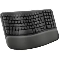 Logitech | Wave Keys - Tangentbord - trådlöst - 2,4 GHz, Bluetooth 5.0 - Grafit | Nordisk layout