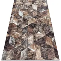 Rugsx Matta PATCHWORK 21715 brun - Kohud, lapptäcke, Diamanter 120x170 cm