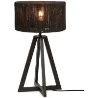 Good&Mojo Bordslampa Iguazu, Svart, Vardagsrum / matsal, Bambu, Bordslampa
