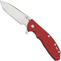Rick Hinderer Knives Rick Hinderer XM-24 4.0, S45VN Spanto Stonewash, Red G10, pocket knife