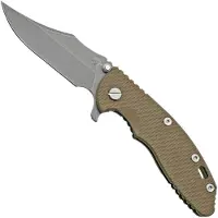 Rick Hinderer Knives Rick Hinderer XM-18 3.5, S45VN, Bowie Working Finish, FDE G10, pocket knife