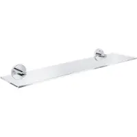 GROHE Start glasshylla 530x145 mm glas/metal forkromad m/hållare