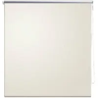 vidaXL Rullgardin mörkläggningsbar 104,4x175 cm Tygbredd 100 cm benvit