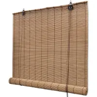 vidaXL Bamburullgardiner, 140 X 160 Cm, Bruna