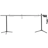 vidaXL automatisk grillgrill med motor i rostfritt stål 207x45x81 cm