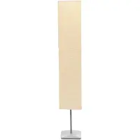 vidaXL Golvlampa med skärm av rispapper och aluminiumfot 130 cm
