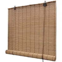 vidaXL Bamburullgardin, 100 X 220 Cm, Brun