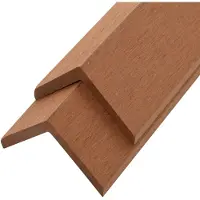 vidaXL Terrasshörn - - 5 st - WPC - 170 cm - Ljusbrun - Väderbeständig