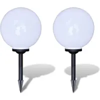 vidaXL 2x Utomhus-Gånglampa 30 cm med Staket Solarlampa Belysning 40865
