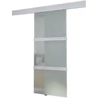 vidaXL Skjutdörr glas och aluminium 178 cm silver