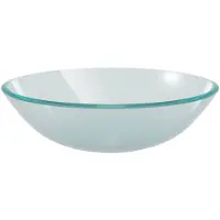 vidaXL Tvättställ i härdat glas 42 cm frostat