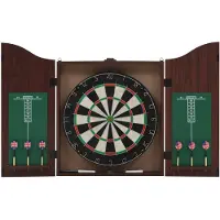 vidaXL Professionell darttavla sisal med skåp och 6 pilar