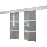 vidaXL Dubbla Skjutdörrar, Glas