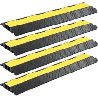 vidaXL Kabelskydd 4 st 2 kanaler gummi 101,5 cm