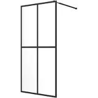 vidaXL Duschvägg till duschkabin härdat klart glas 80x195 cm