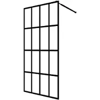 vidaXL Duschvägg till duschkabin härdat klart glas 100x195 cm