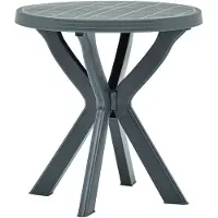 vidaXL Cafébord grön Ø70 cm plast
