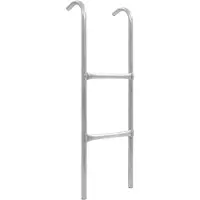 vidaXL Stege till studsmatta 2 steg stål silver 102,6 cm