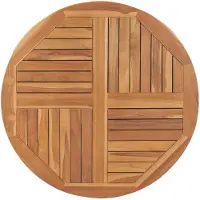 vidaXL Bordsskiva i massiv teak rund 2,5 cm 90 cm