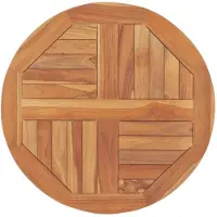vidaXL Bordsskiva i massiv teak rund 2,5 cm 60 cm