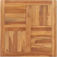 vidaXL Bordsskiva massiv teak 70x70x2,5 cm