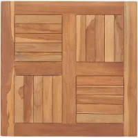 vidaXL Bordsskiva massiv teak 60x60x2,5 cm
