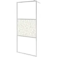 vidaXL Duschvägg med ESG-glas stendesign 140x195 cm
