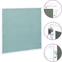 vidaXL Inspektionslucka med aluminiumram och gipsskiva 600x600 mm