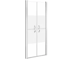 vidaXL Duschdörr halvfrostad ESG 71x190 cm