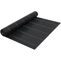 vidaXL Ogräsmatta svart 1x200 m PP