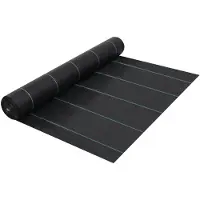 vidaXL Ogräsmatta svart 1x10 m PP
