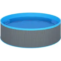 vidaXL Plaskpool 350x90 cm grå