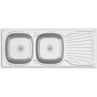 vidaXL Dubbla diskhoar silver 1200x500x155 mm rostfritt stål