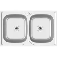 vidaXL Dubbla diskhoar silver 800x500x155 mm rostfritt stål