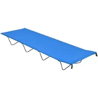 vidaXL Campingsäng 180x60x19 cm oxfordtyg och stål blå