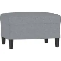 vidaXL Fotpall Ljusgrå 60x50x41 cm tyg