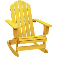 vidaXL Gungstol adirondack massivt granträ gul