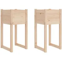 vidaXL Odlingslådor 2 st 40x40x81 cm massiv furu