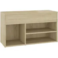 vidaXL Skobänk sonoma-ek 80x30x45 cm konstruerat trä