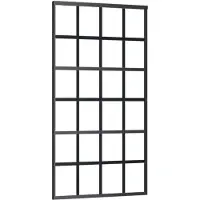 vidaXL Skjutdörr ESG-glas och aluminium 102x205 cm svart